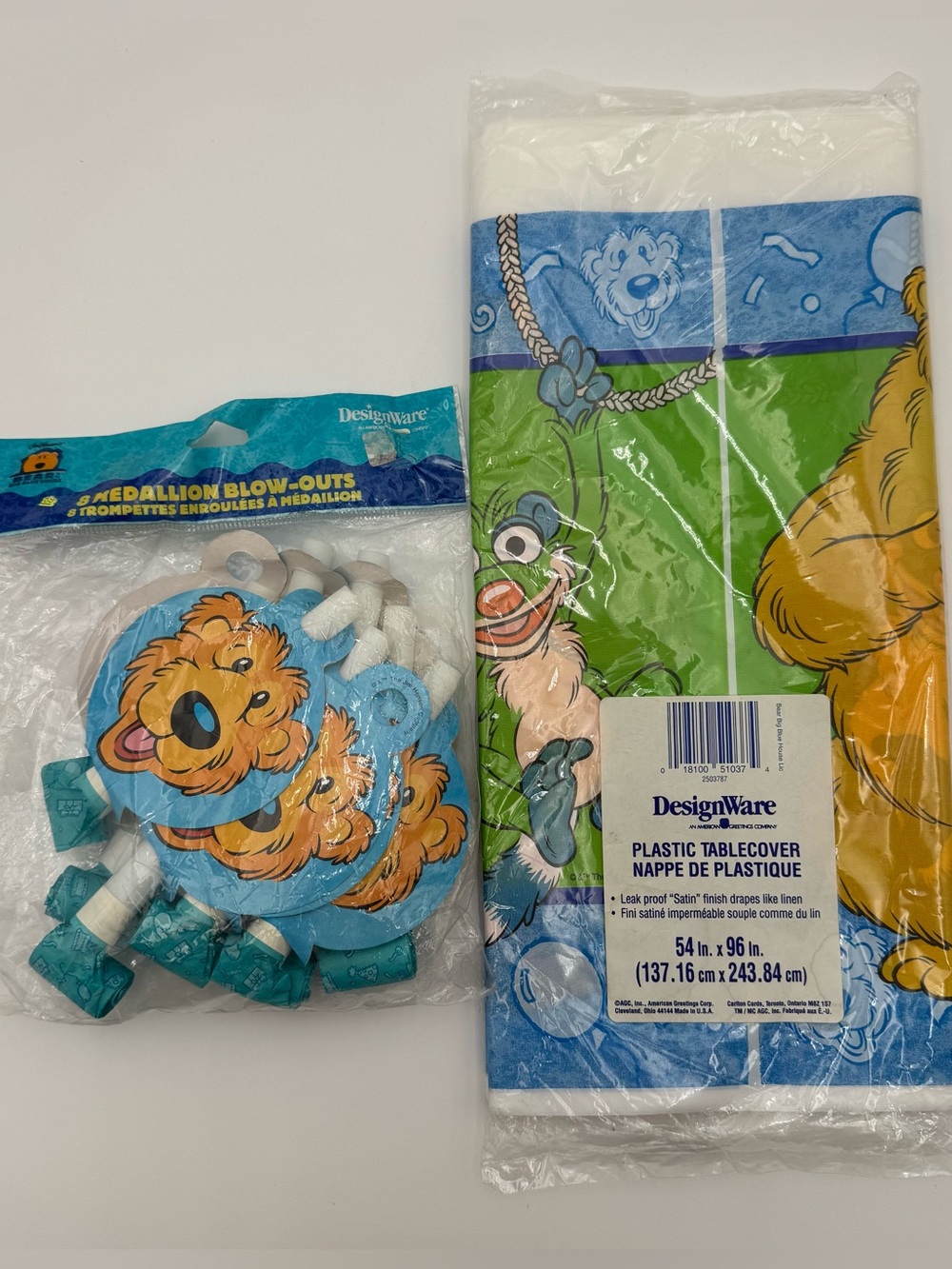 Vintage Bear in the Big Blue House Party Supplies Table Cover Blowouts